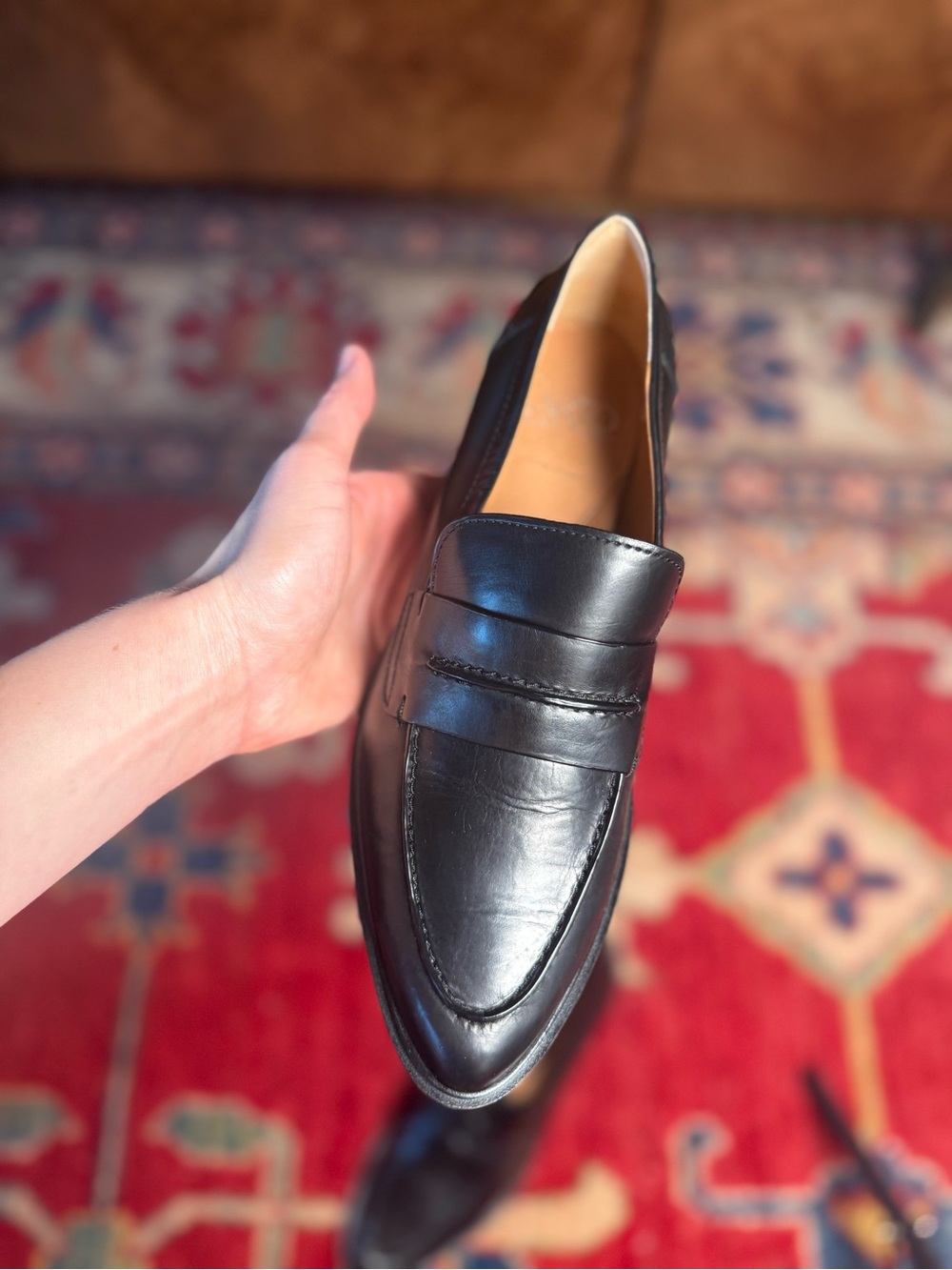 SARTO By Franco Sarto Black Leather Penny Loafers - Picture 4 of 16